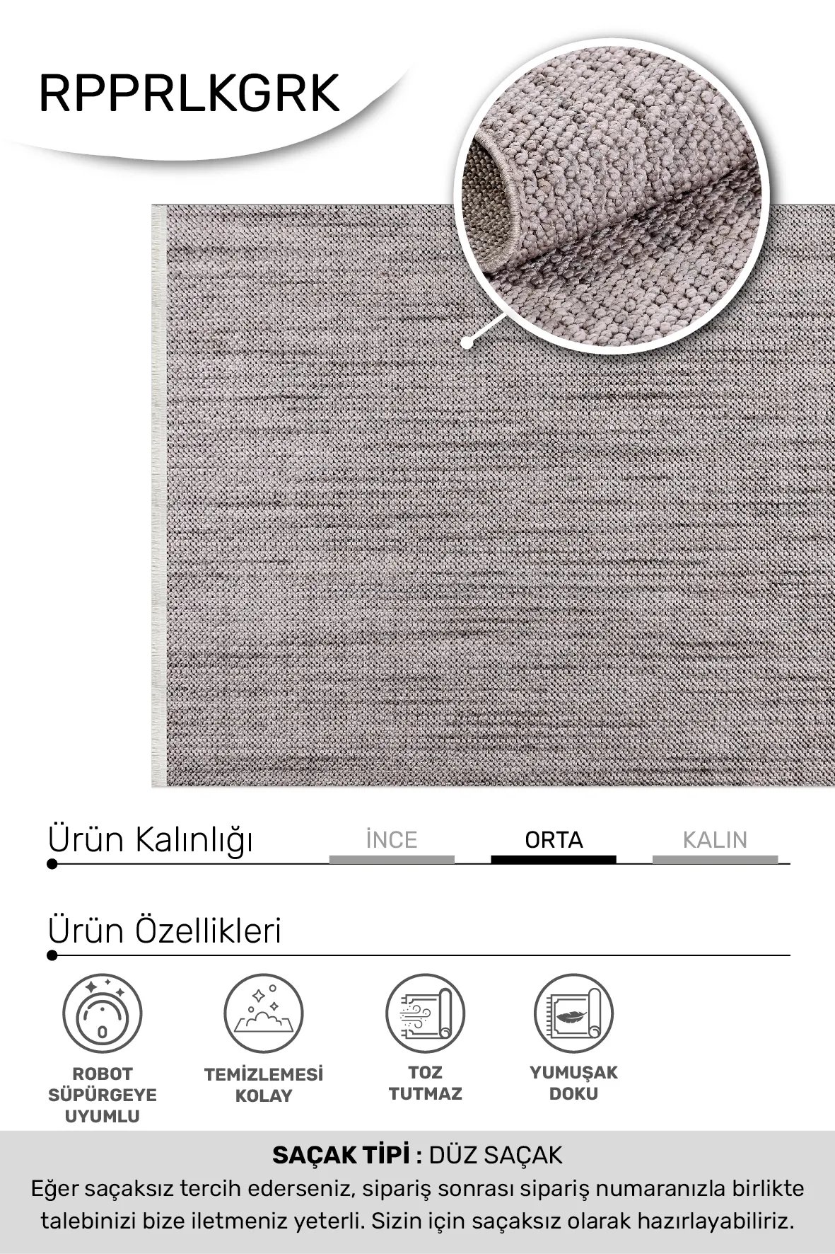 YoudayHomeCollection PARLA Model Halı 80X400