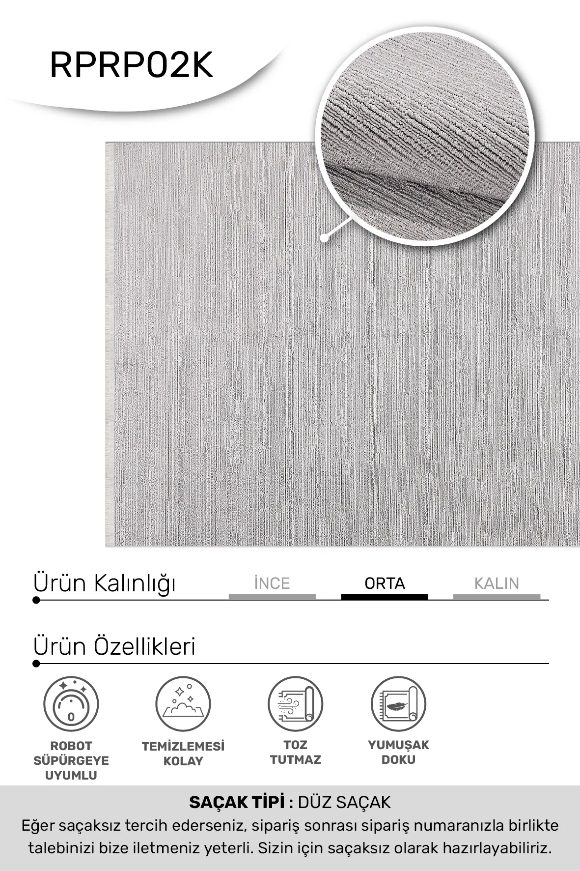 YoudayHomeCollection ROSA Model Halı 150X350