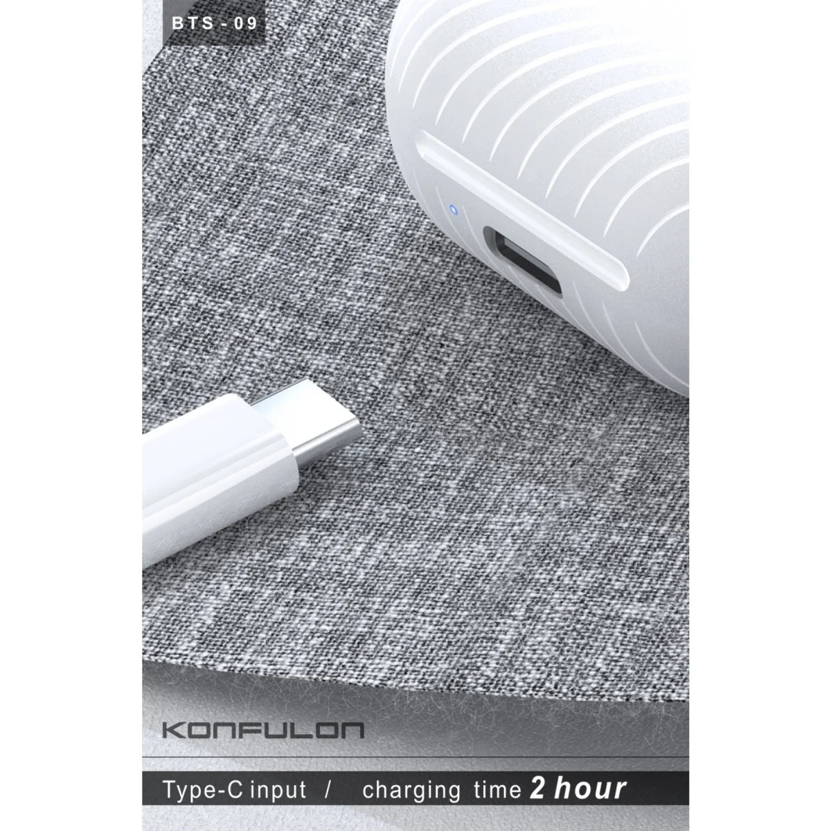 BTS09 Kablosuz Airpods Kulaklık - Siyah