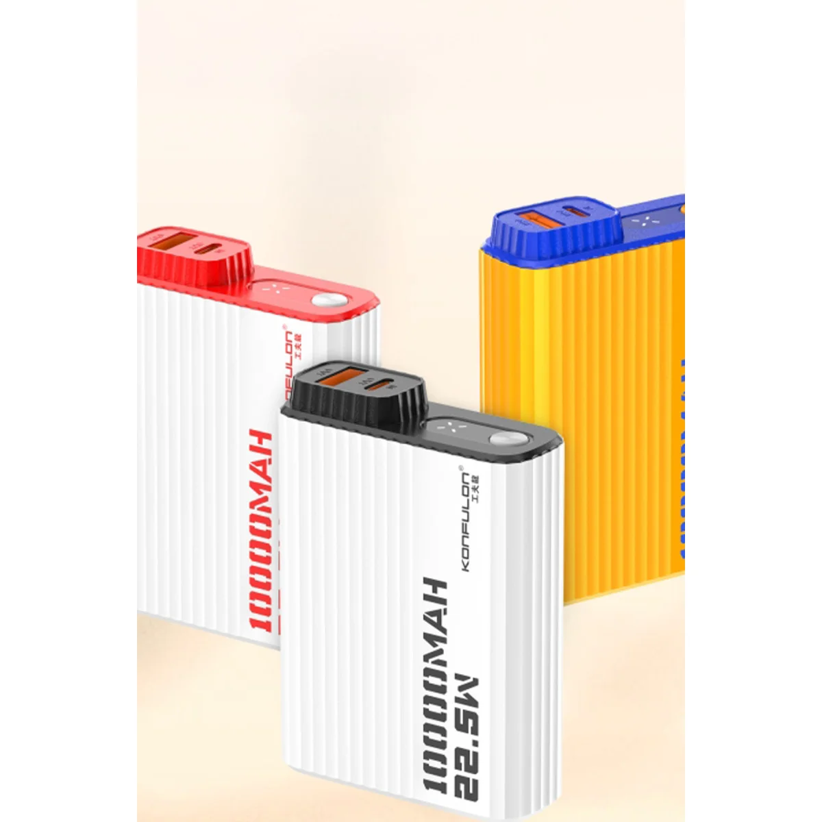 A40Q 10.000 mAh PD 20W Mini Powerbank - Siyah-Beyaz