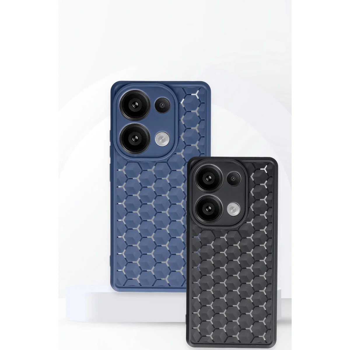 Redmi Note 13 Pro 5G Kılıf Petek Silikon Kapak - Siyah
