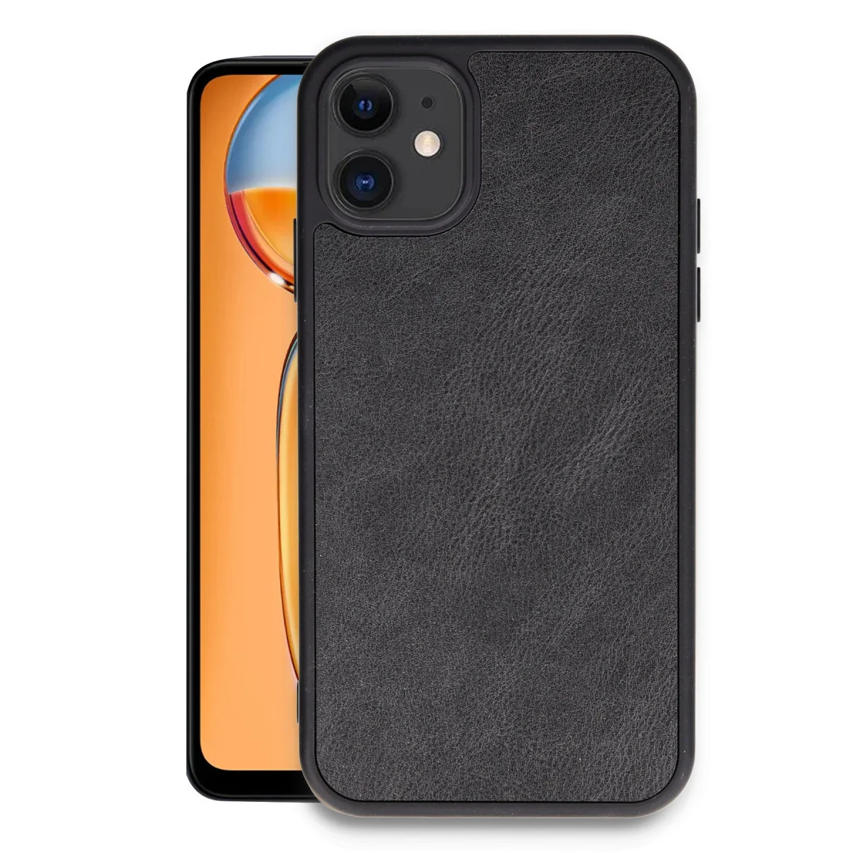 iPhone 11 Kılıf Aras Deri Kapak - Siyah
