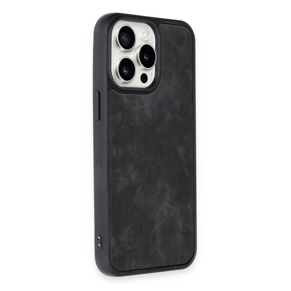 iPhone 14 Pro Kılıf Aras Deri Kapak - Siyah