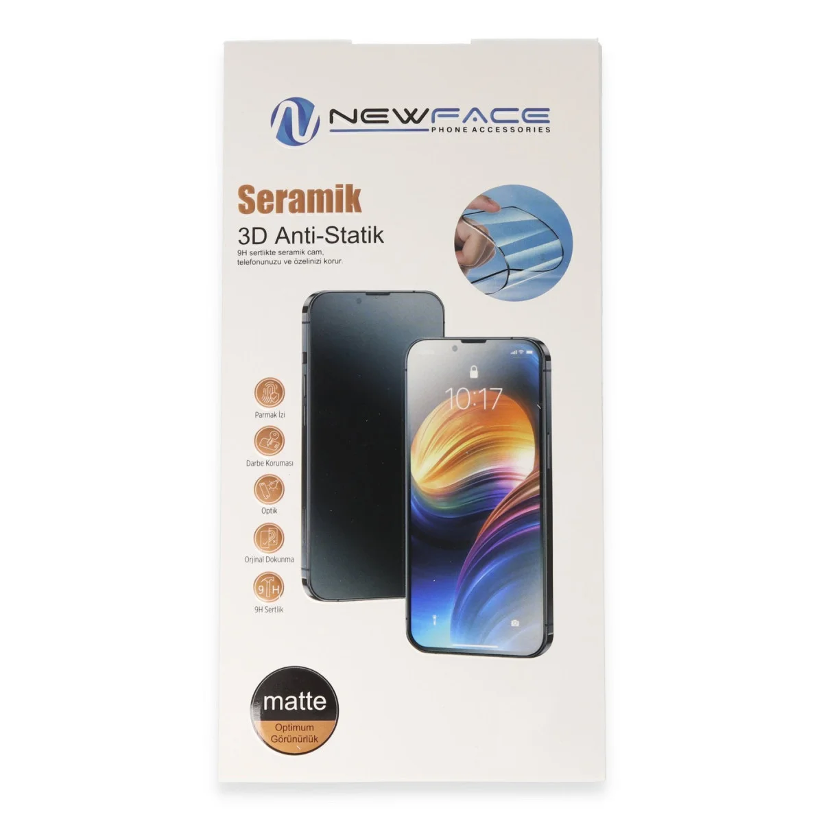iPhone 16 Pro Max 3D Antistatik Mat Seramik Nano Ekran Koruyucu