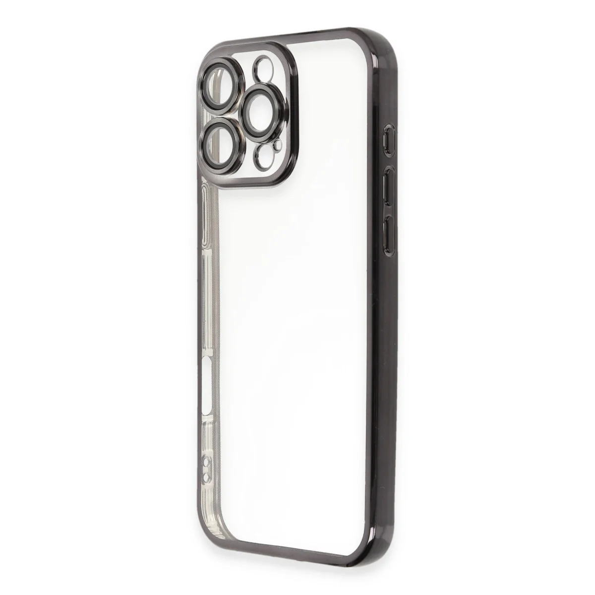 iPhone 16 Pro Kılıf Razer Lensli Silikon - Siyah