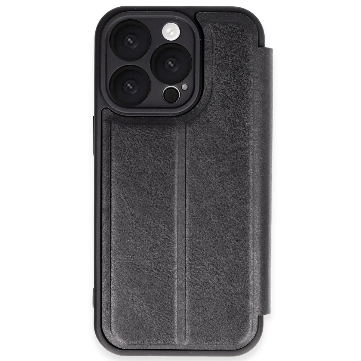 iPhone 16 Pro Kılıf Flip Cover - Siyah