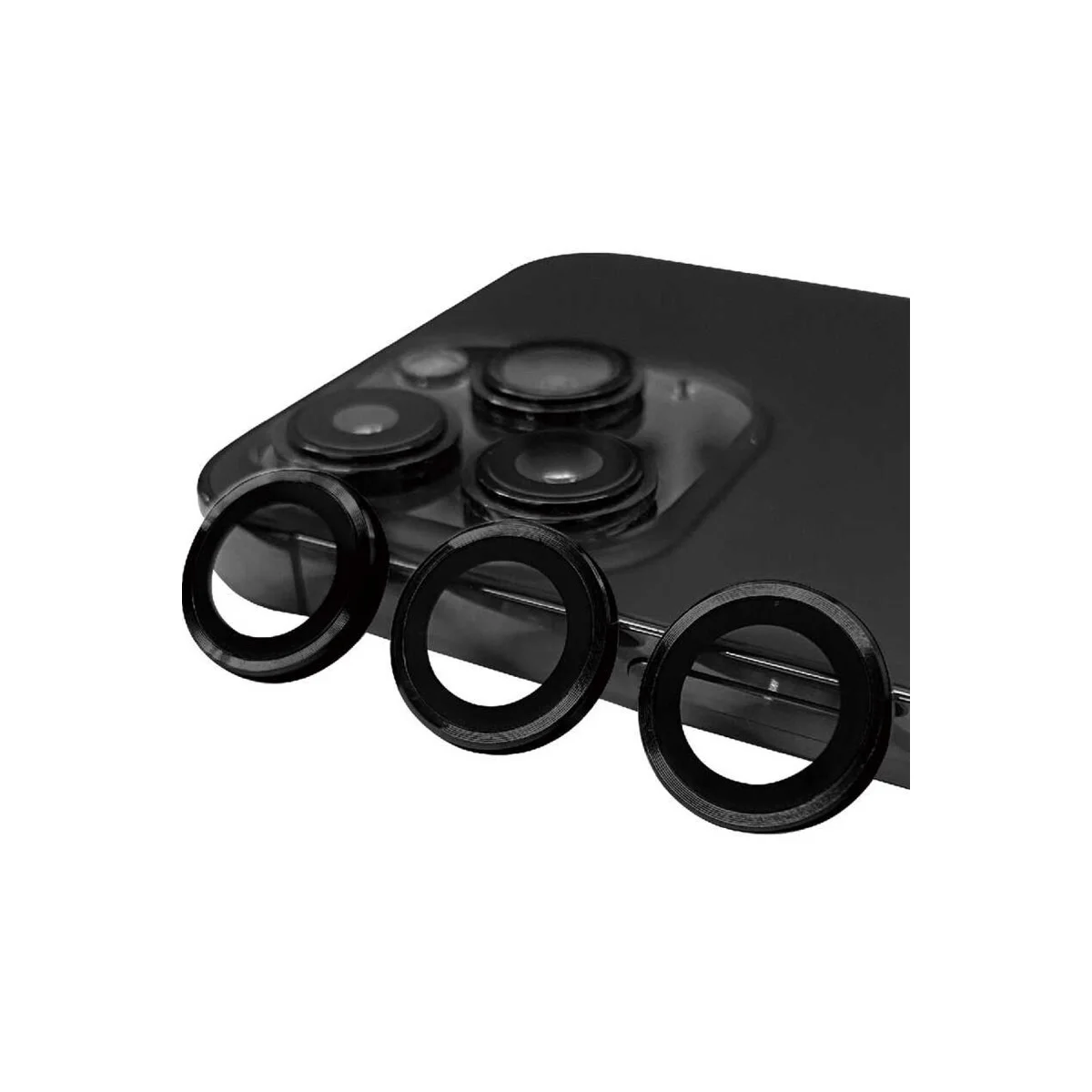 iPhone 14 Pro Max Raze Metal Kamera Lens - Siyah