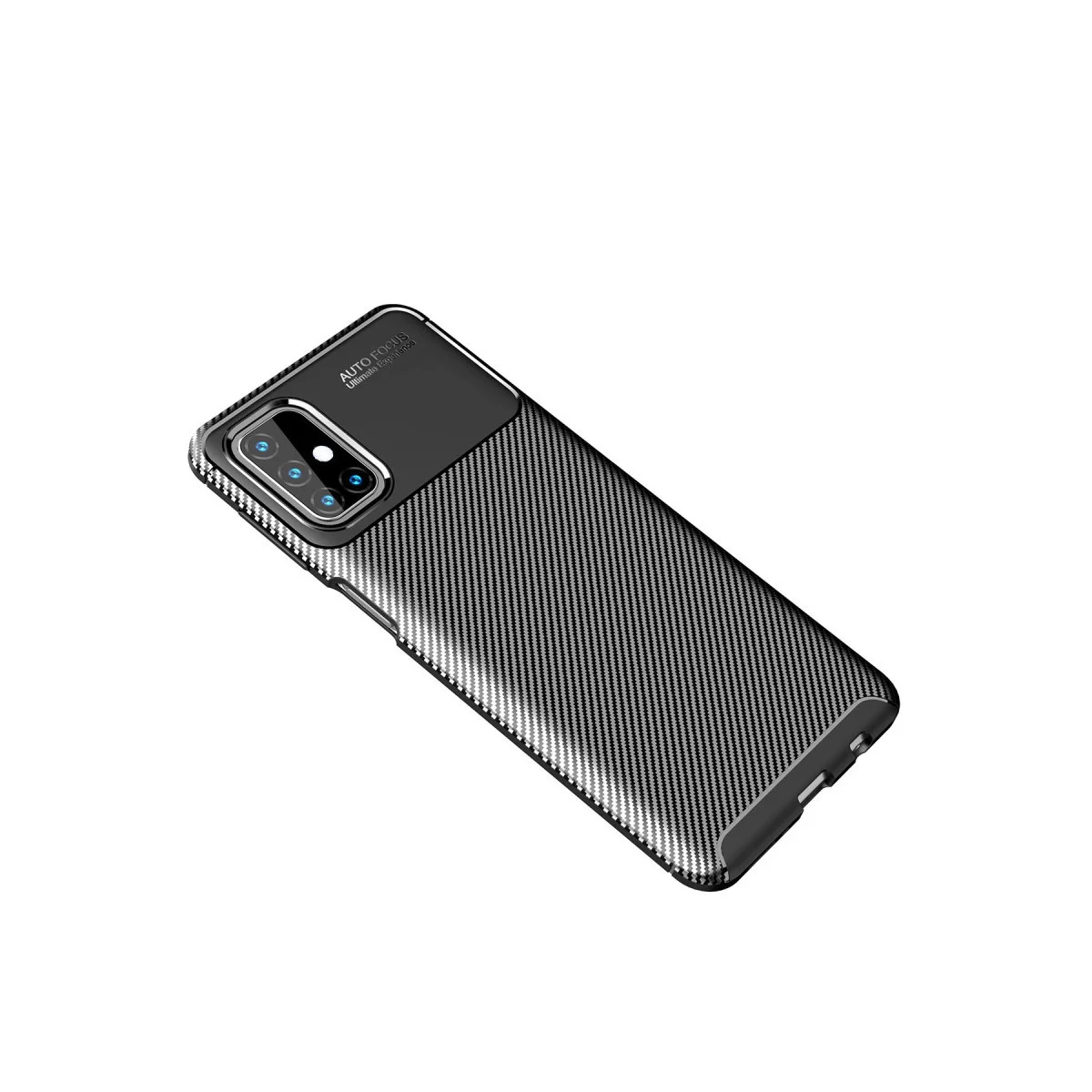 Galaxy M31S Kılıf Auto Focus Karbon Kapak - Siyah