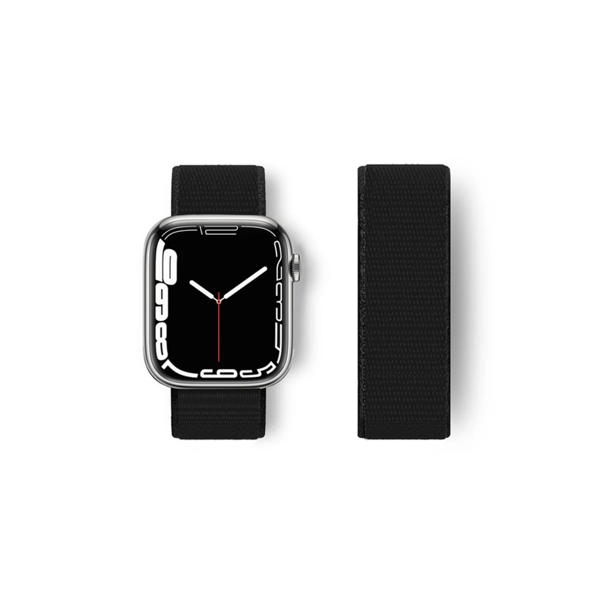 Watch 38mm Hasırlı Cırtcırtlı Kordon - Siyah