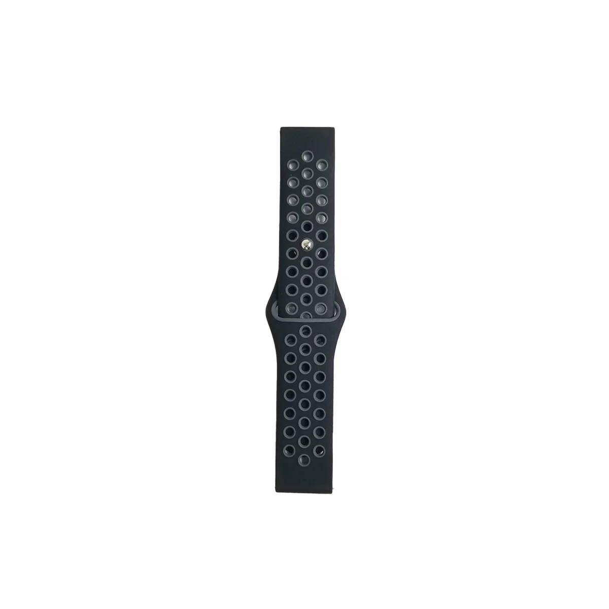 Watch 22mm Spor Delikli Kordon - Siyah-Gri