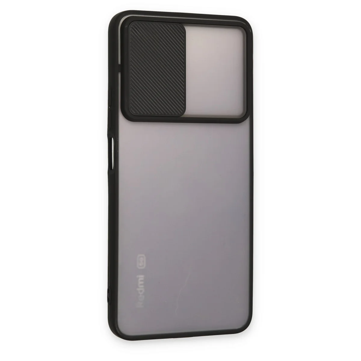 Redmi Note 11T Kılıf Palm Buzlu Kamera Sürgülü Silikon - Siyah