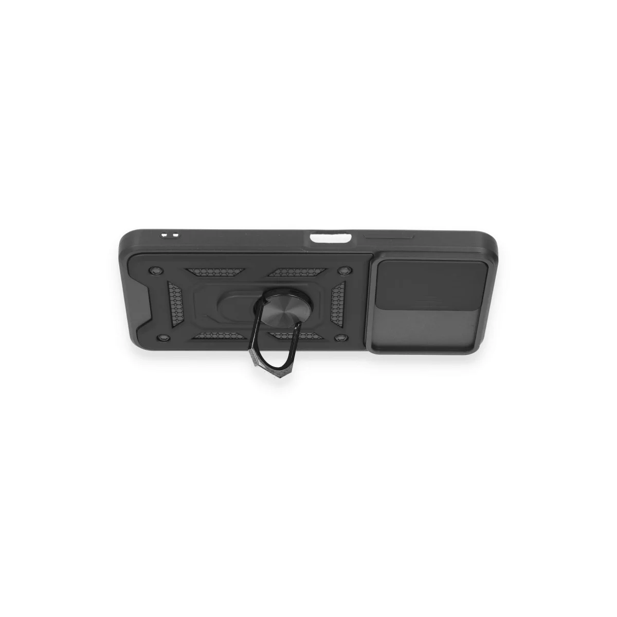 Redmi Note 12 4G Kılıf Pars Lens Yüzüklü Silikon - Siyah