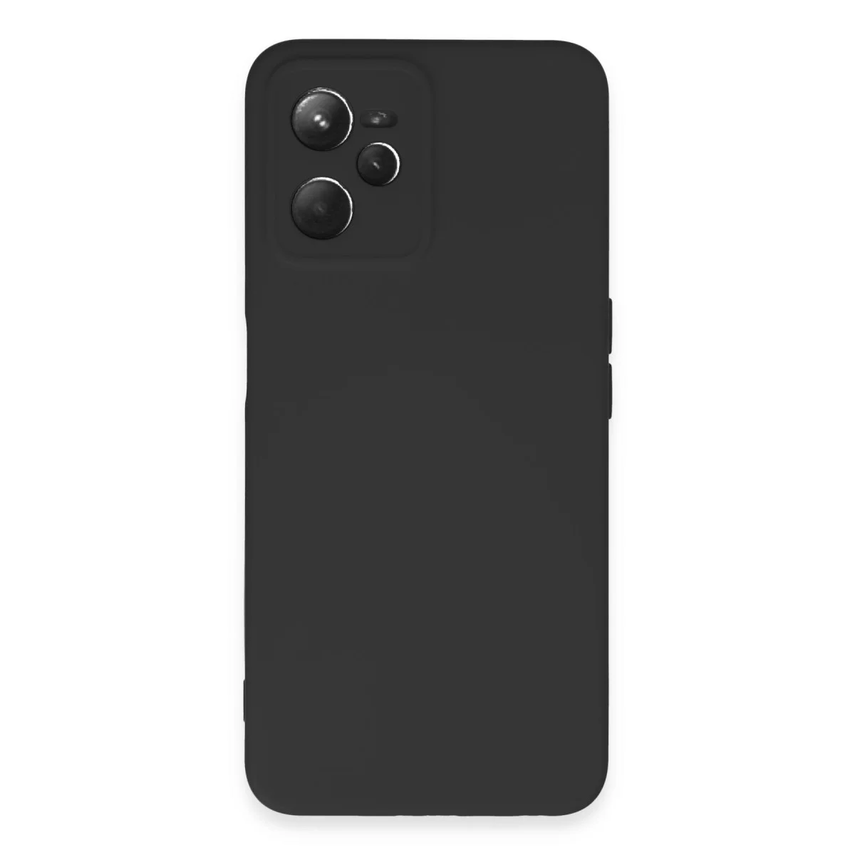 Realme C35 Kılıf Nano içi Kadife Silikon - Siyah