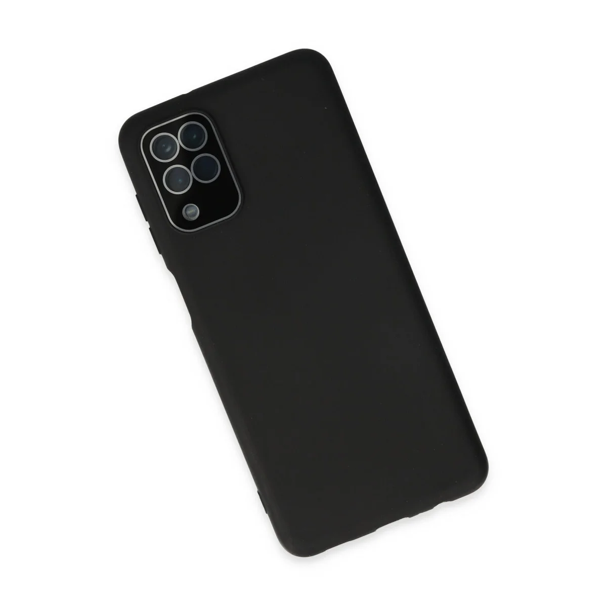 Galaxy A22 Kılıf Lansman Glass Kapak - Siyah