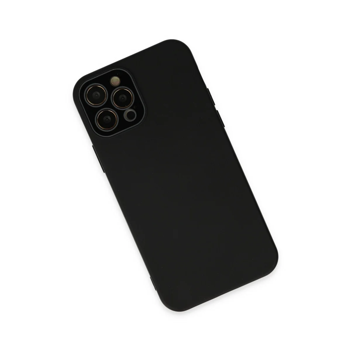 iPhone 12 Pro Kılıf Lansman Glass Kapak - Siyah