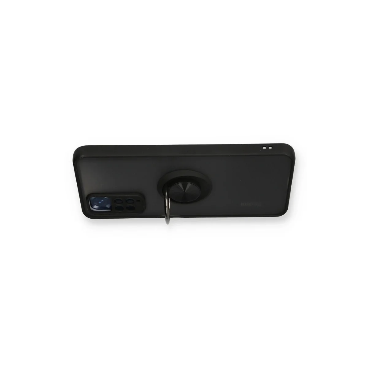 Redmi Note 11 Kılıf Montreal Yüzüklü Silikon Kapak - Siyah