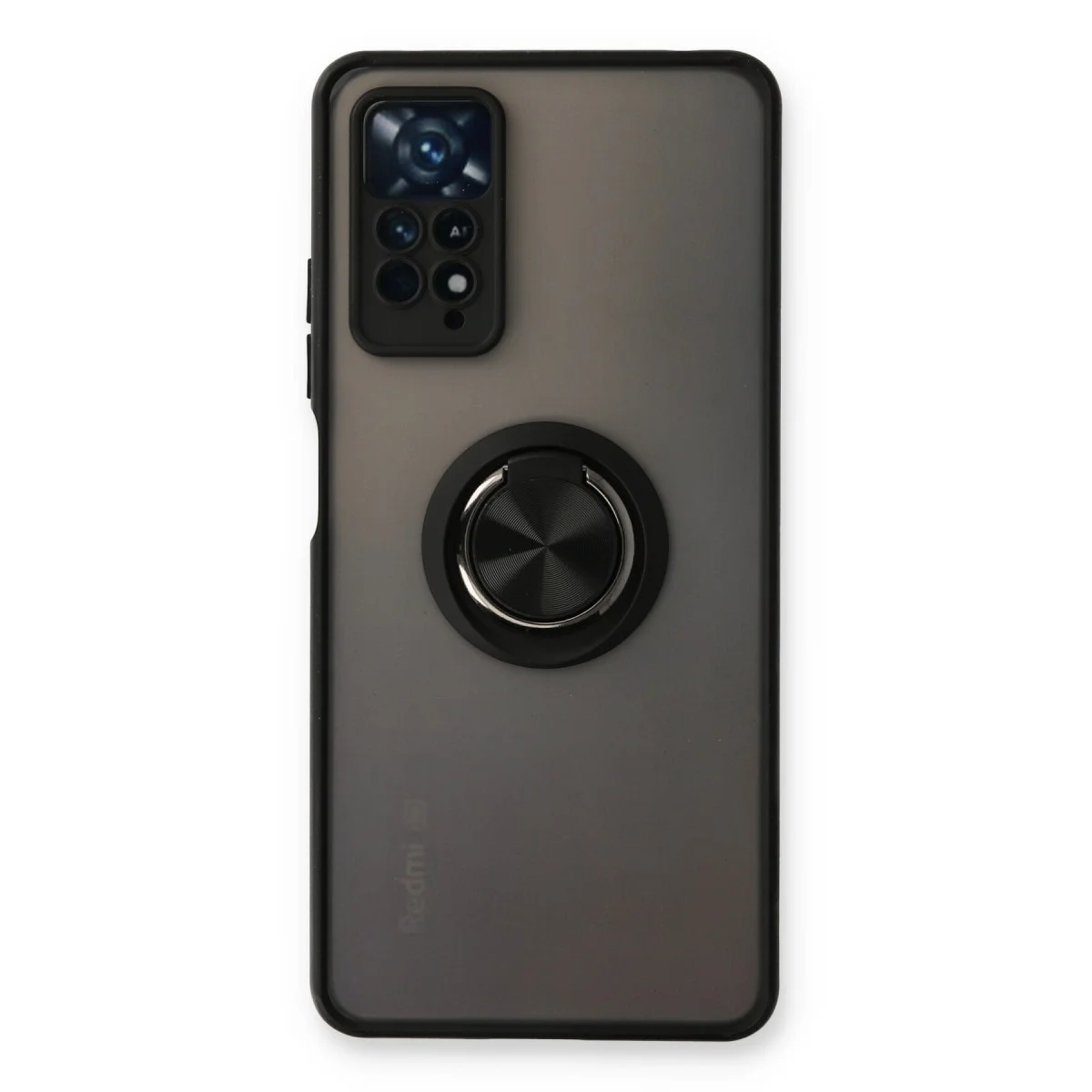 Redmi Note 11 Pro Kılıf Montreal Yüzüklü Silikon Kapak - Siyah