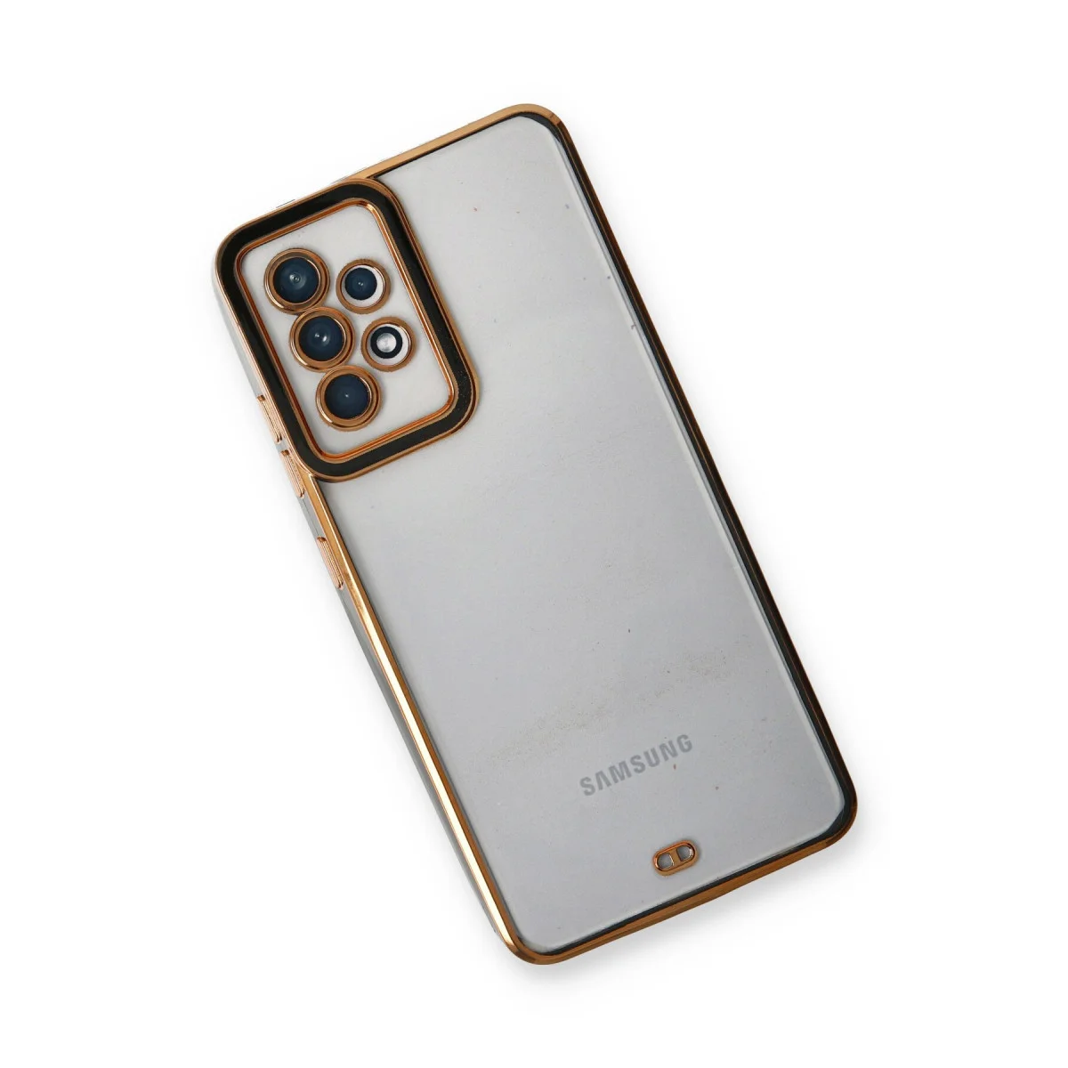 Galaxy A73 5G Kılıf Liva Lens Silikon - Siyah