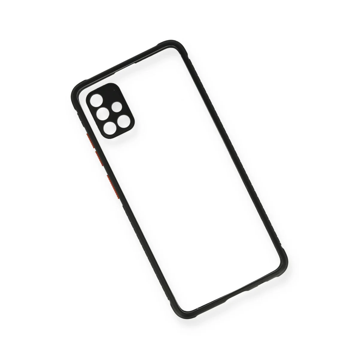 Galaxy A71 Kılıf Miami Şeffaf Silikon - Siyah