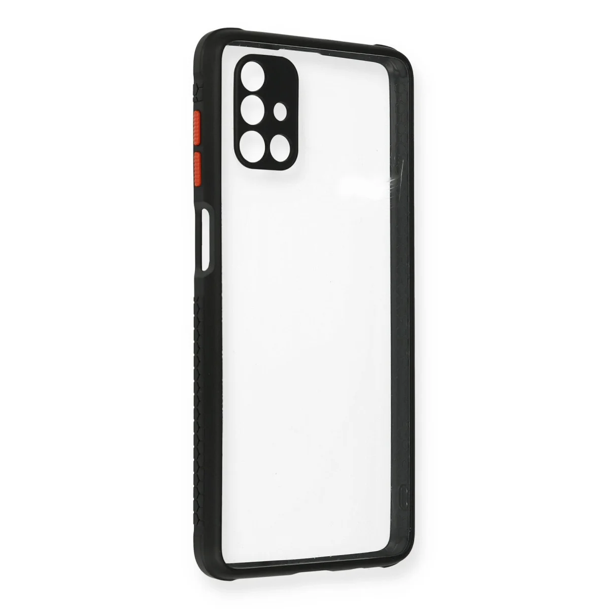 Galaxy M51 Kılıf Miami Şeffaf Silikon - Siyah