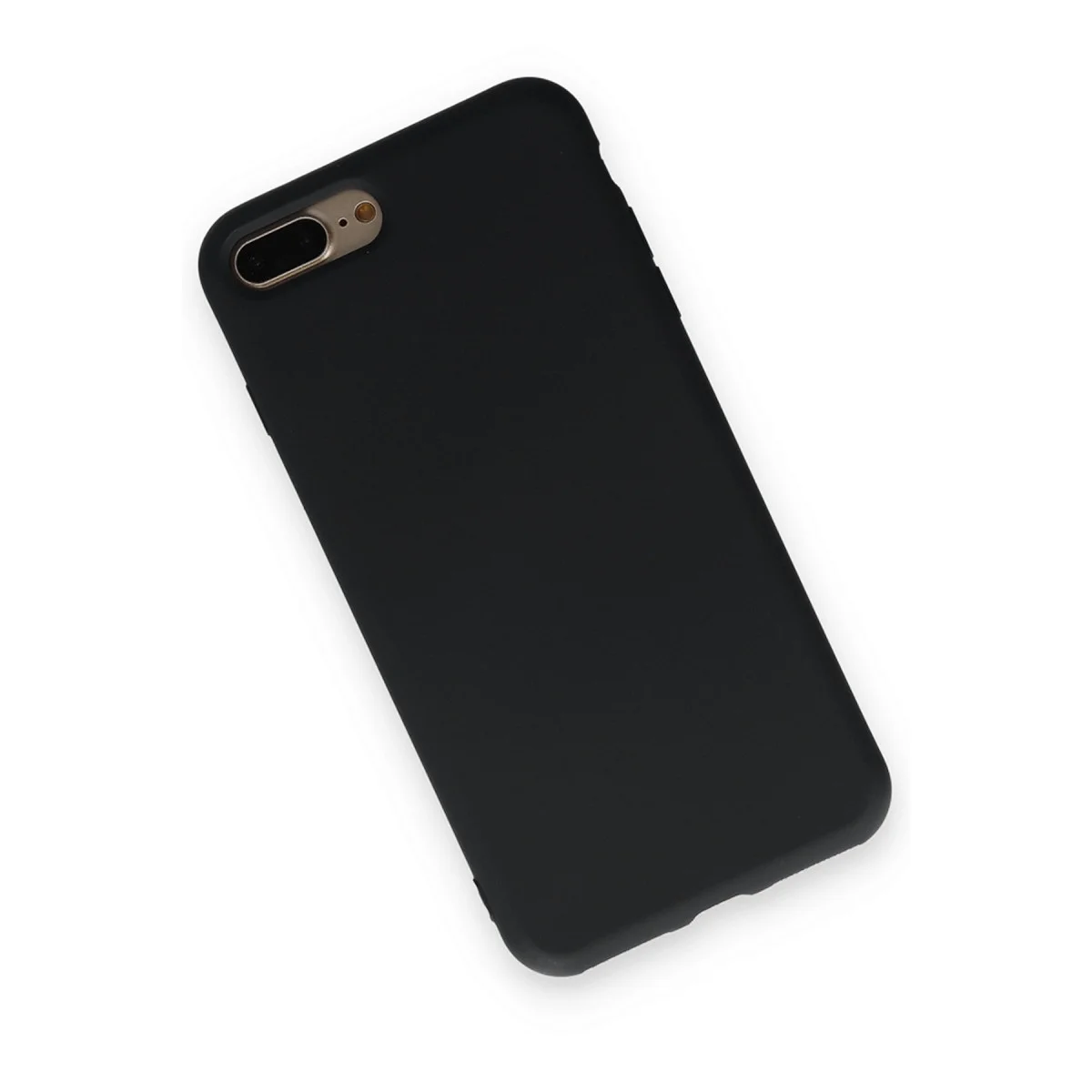 iPhone 7 Plus Kılıf Nano içi Kadife Silikon - Siyah