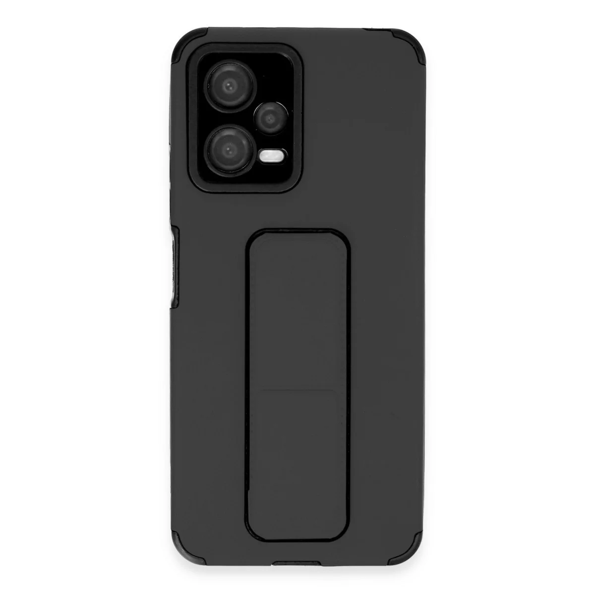 Poco X5 5G Kılıf Mega Standlı Silikon - Siyah