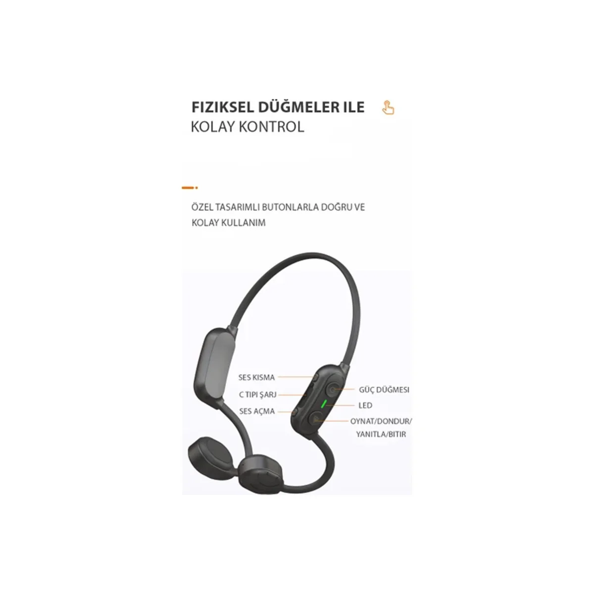 AS10 Plus Suya Dayanıklı Bluetooth Kulaklık - Siyah