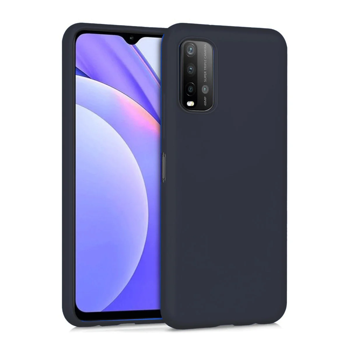 Redmi 9T Kılıf Nano içi Kadife Silikon - Siyah