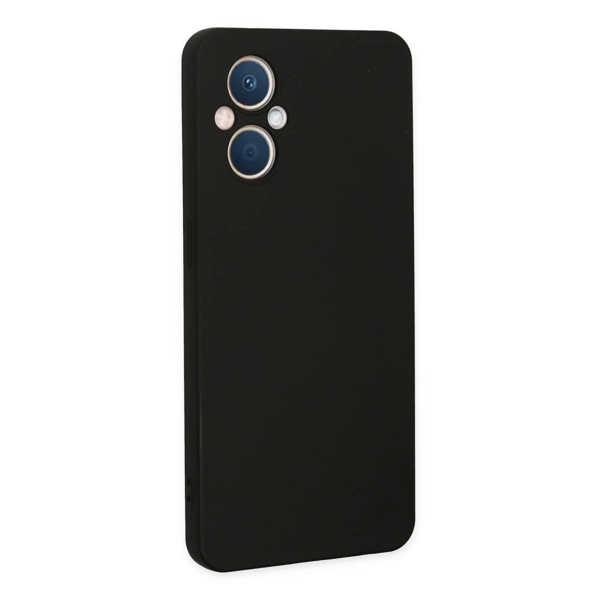 Reno 7 Lite Kılıf Nano içi Kadife Silikon - Siyah
