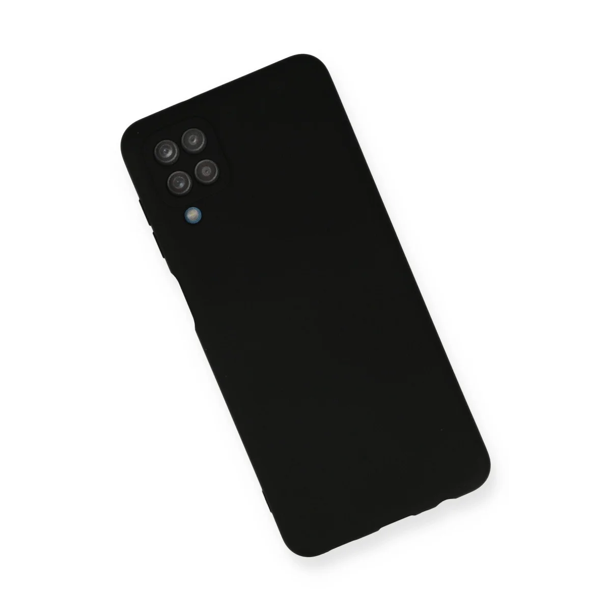 Galaxy A12 Kılıf Nano içi Kadife Silikon - Siyah