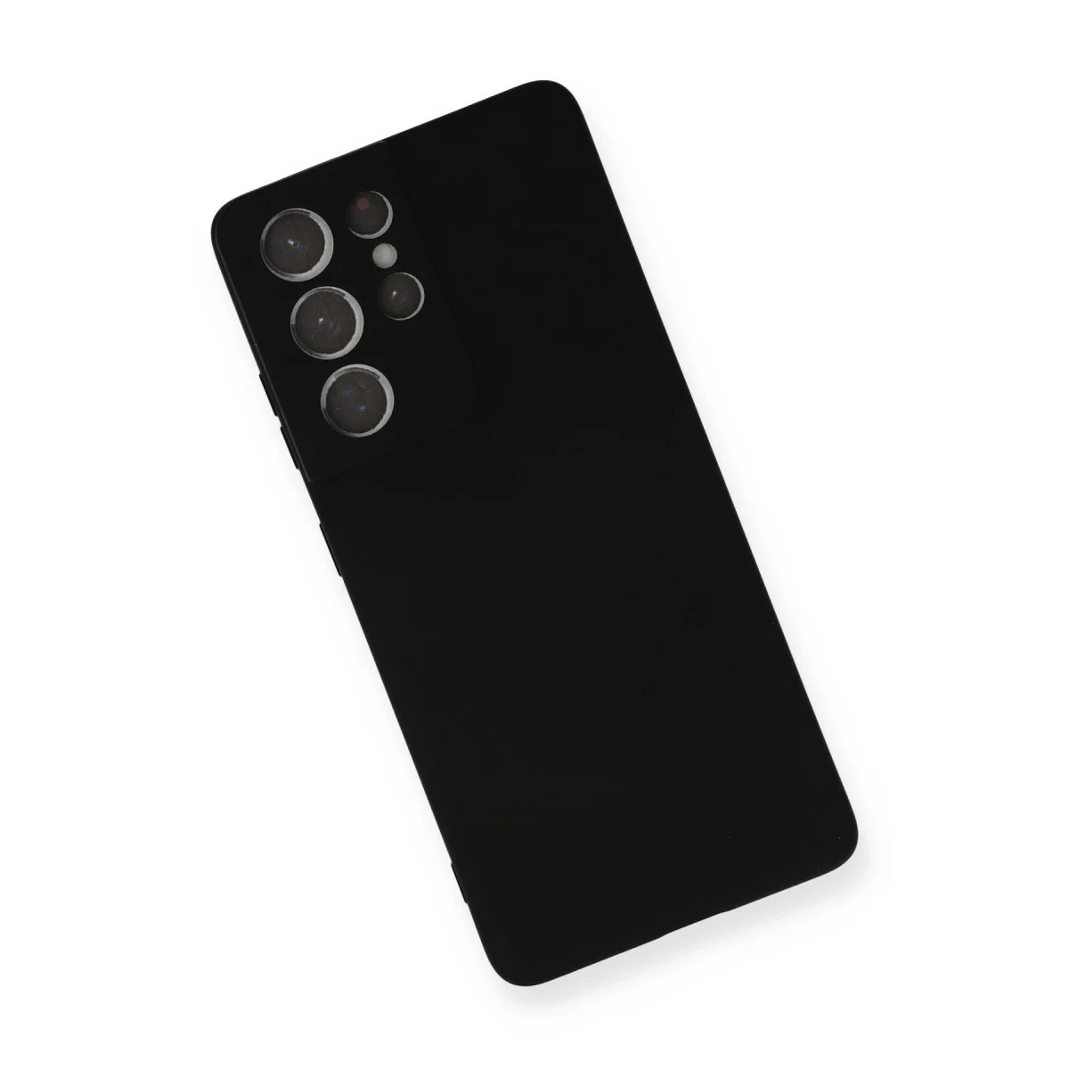 Galaxy S21 Ultra Kılıf Nano içi Kadife Silikon - Siyah
