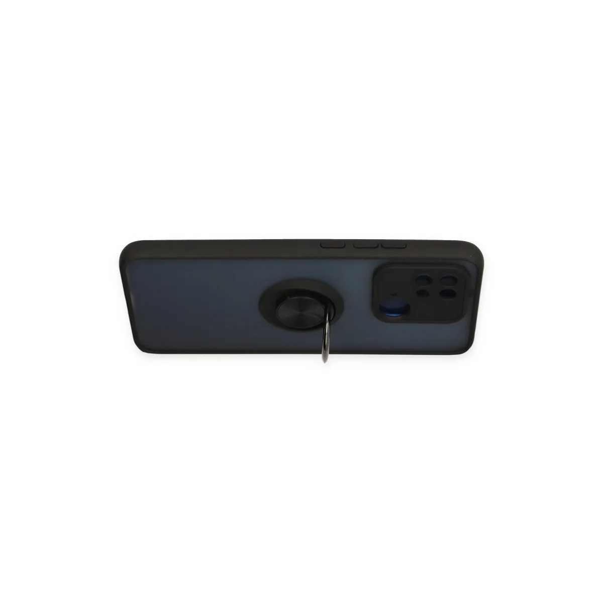 Redmi 10C Kılıf Montreal Yüzüklü Silikon Kapak - Siyah