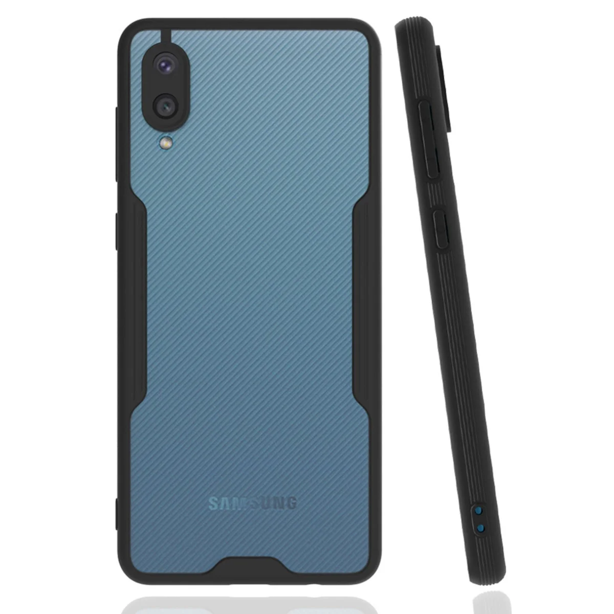 Galaxy A02 Kılıf Platin Silikon - Siyah