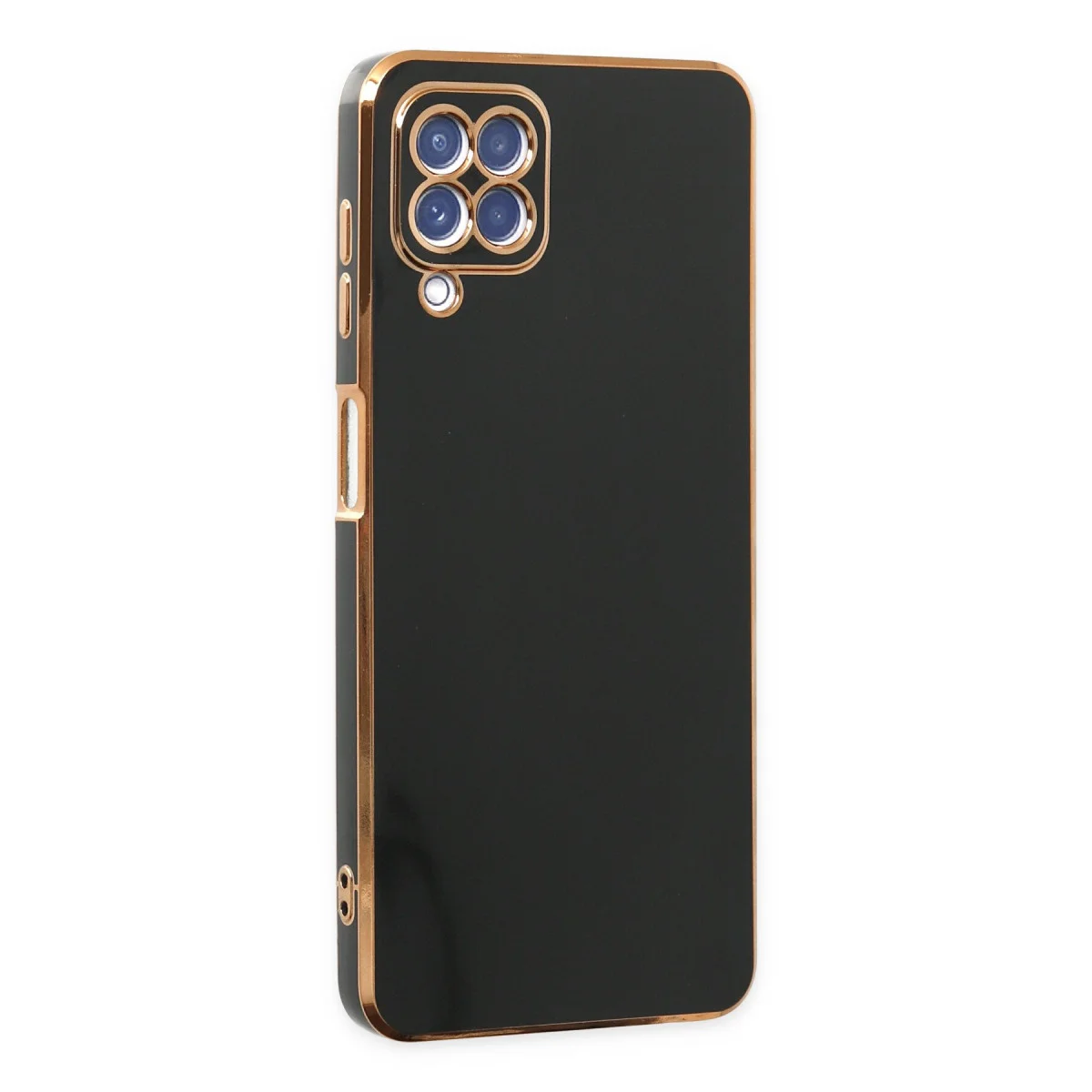 Galaxy A12 Kılıf Volet Silikon - Siyah