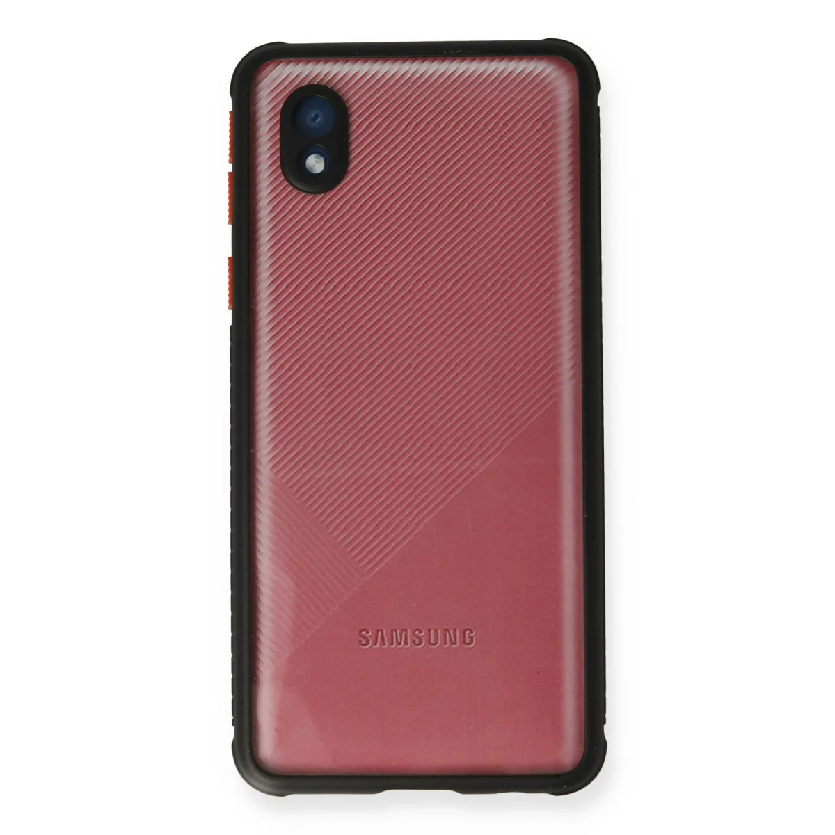 Galaxy A01 Core Kılıf Miami Şeffaf Silikon - Siyah