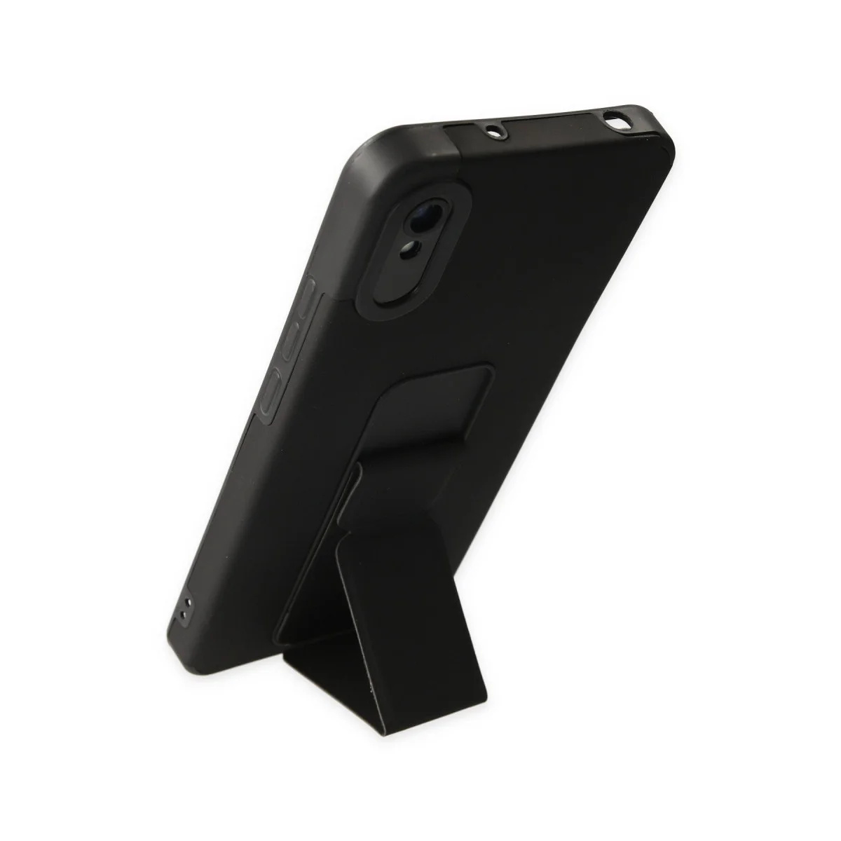 Redmi 9A Kılıf Mega Standlı Silikon - Siyah