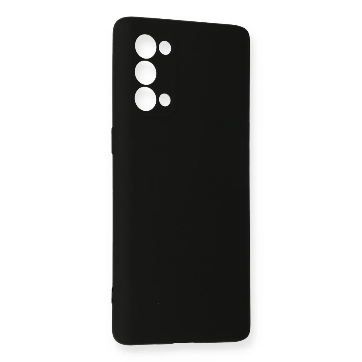 Reno 5 Pro Kılıf Nano içi Kadife Silikon - Siyah