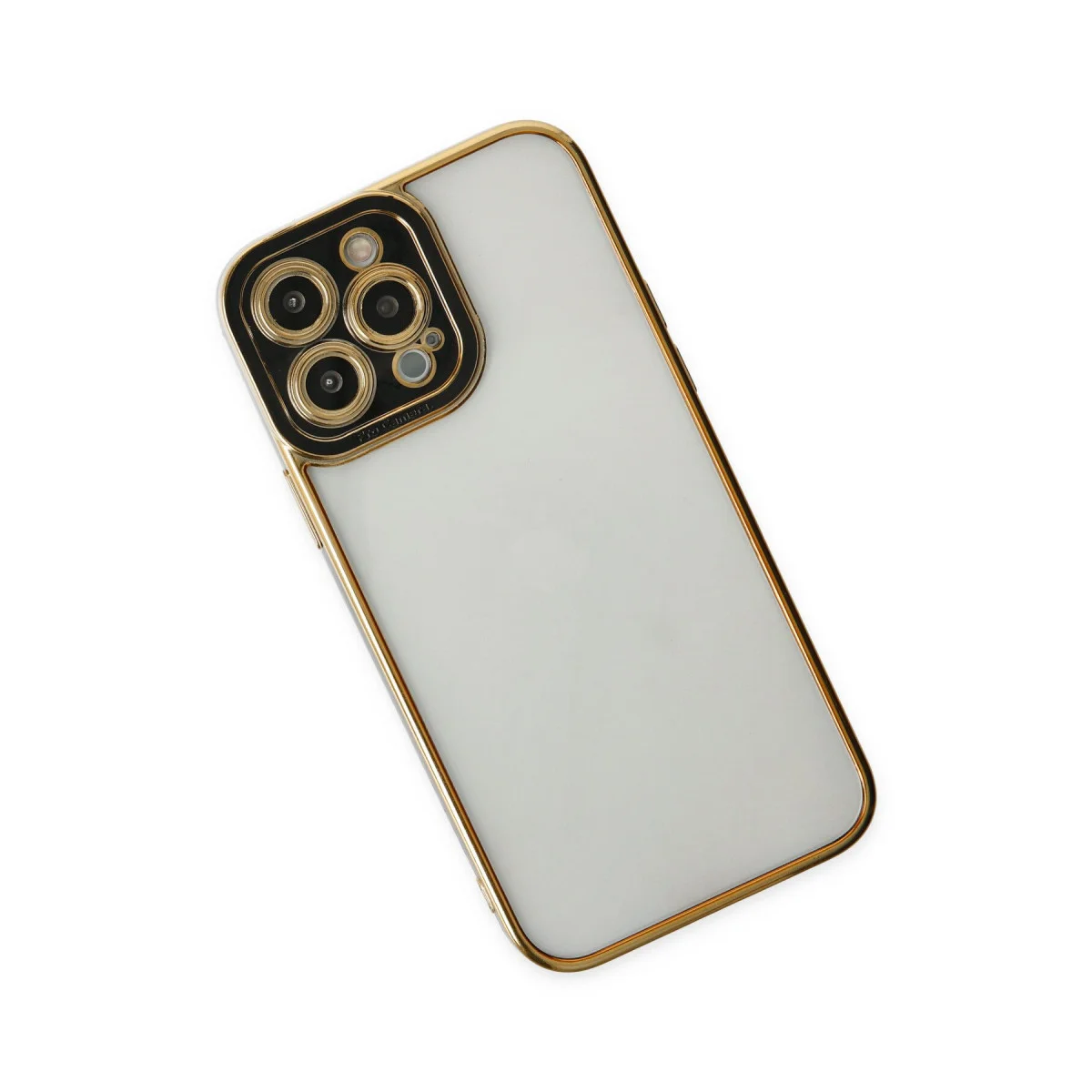 iPhone 14 Pro Max Kılıf Liva Lens Silikon - Siyah