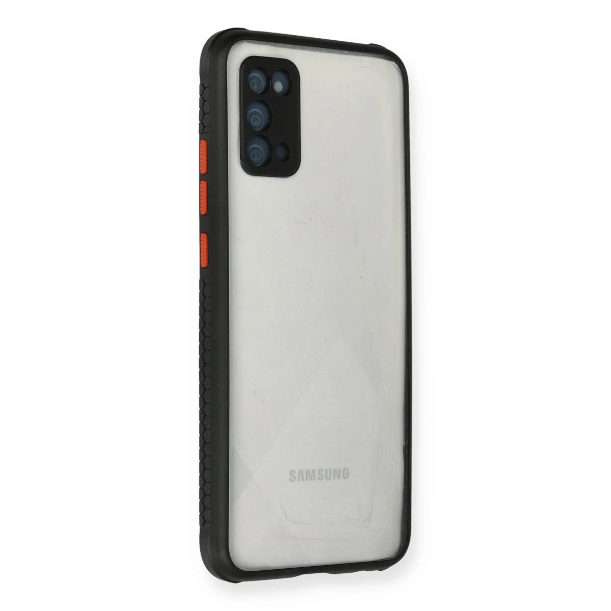 Galaxy A02S Kılıf Miami Şeffaf Silikon - Siyah