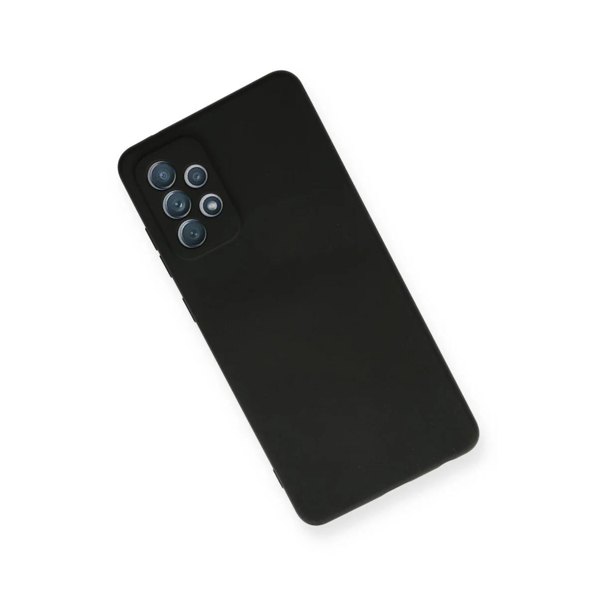 Galaxy A72 Kılıf Nano içi Kadife Silikon - Siyah