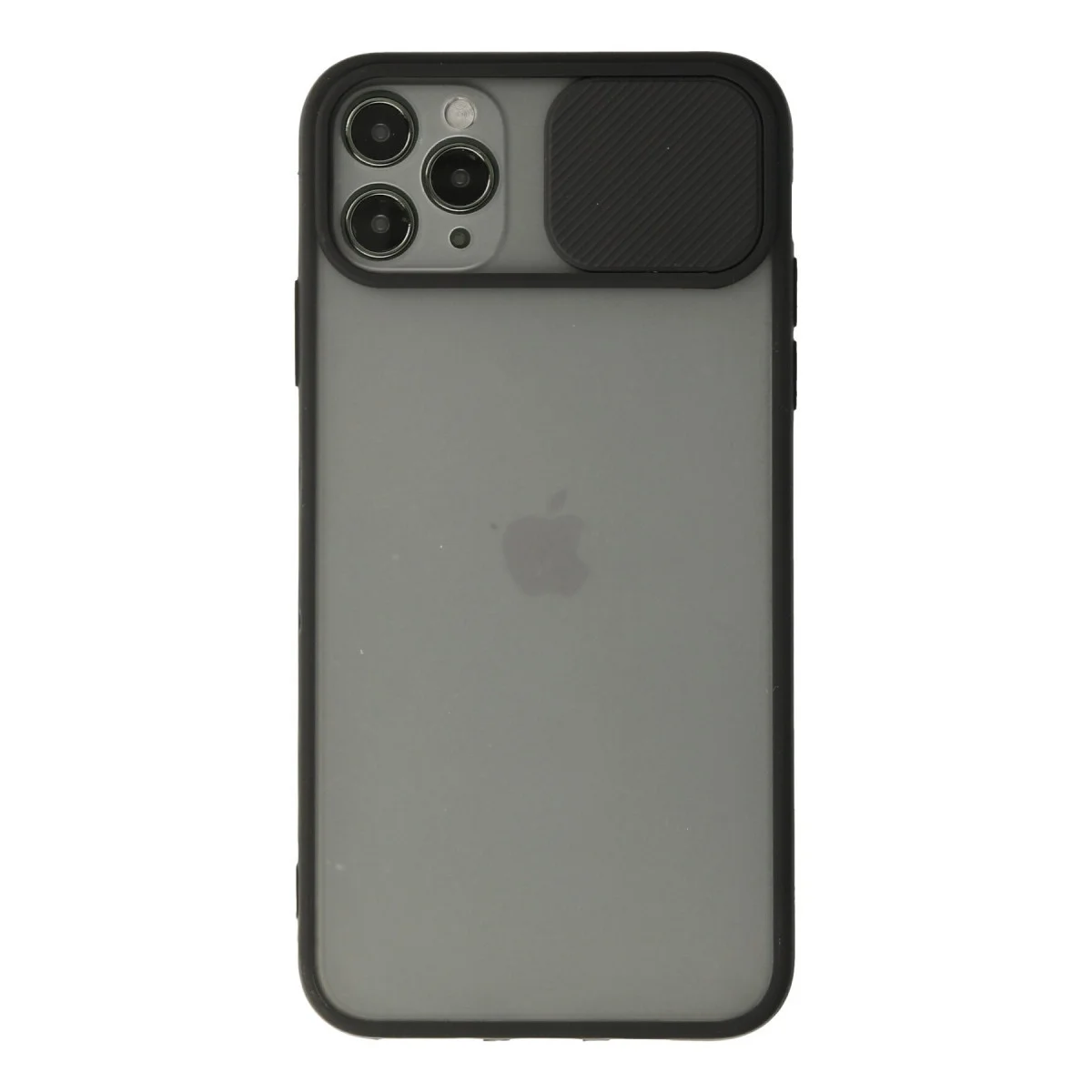 iPhone 11 Pro Max Kılıf Palm Buzlu Kamera Sürgülü Silikon - Siyah