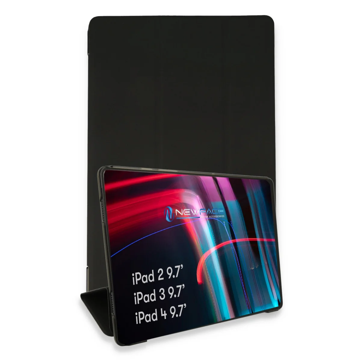 iPad 4 9.7 Kılıf Tablet Smart Kılıf - Siyah