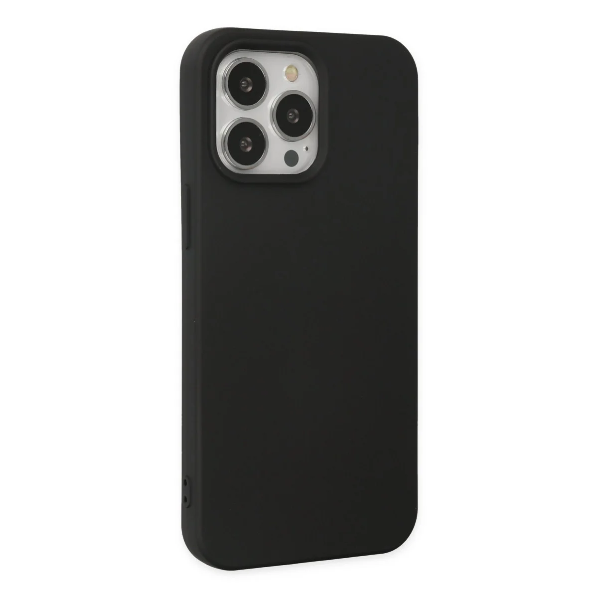 iPhone 14 Pro Max Kılıf Nano içi Kadife Silikon - Siyah
