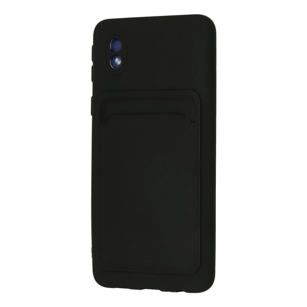 Galaxy A01 Core Kılıf Kelvin Kartvizitli Silikon - Siyah
