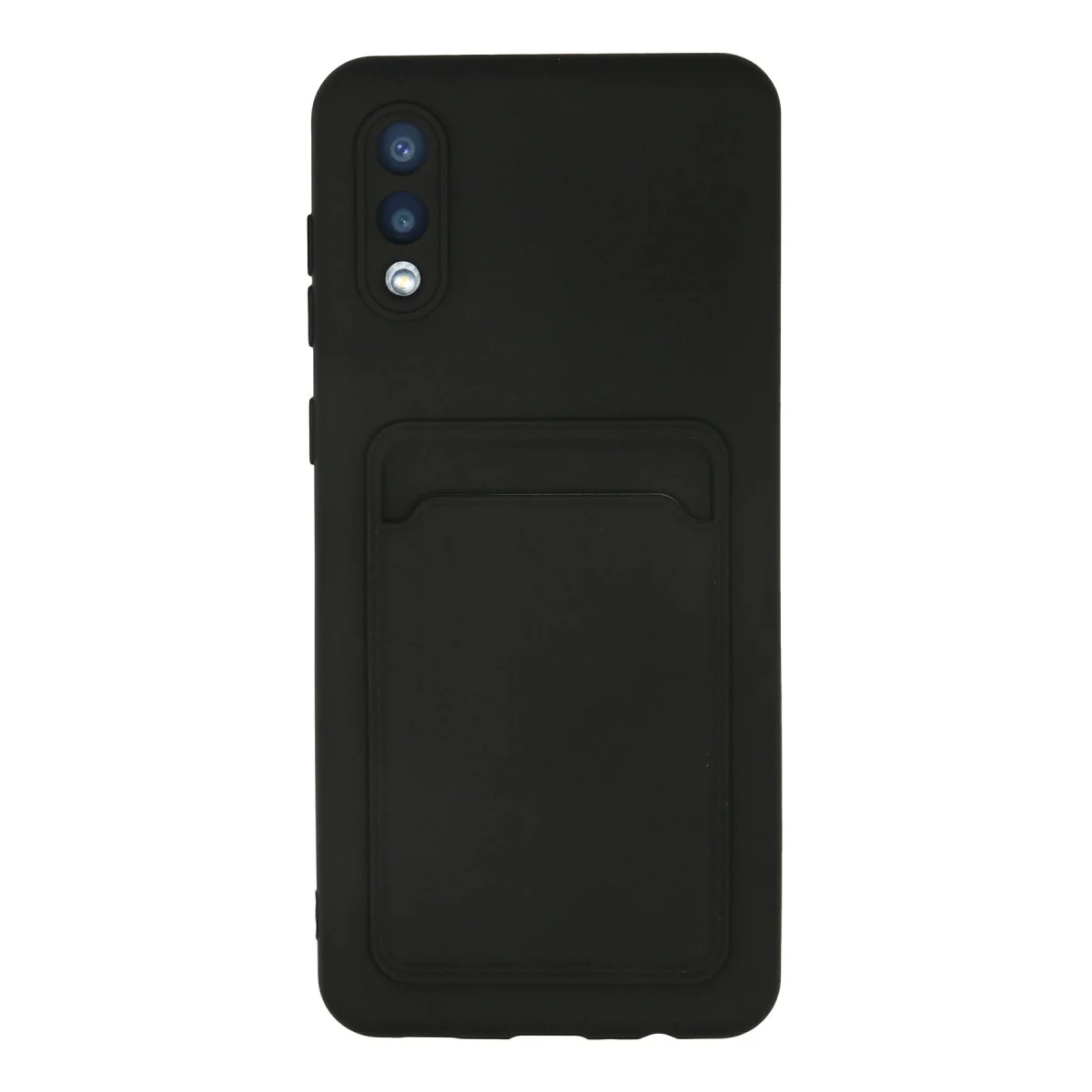 Galaxy A02 Kılıf Kelvin Kartvizitli Silikon - Siyah