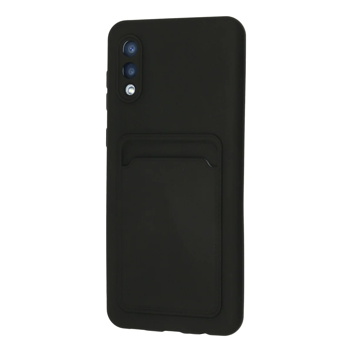 Galaxy A02 Kılıf Kelvin Kartvizitli Silikon - Siyah