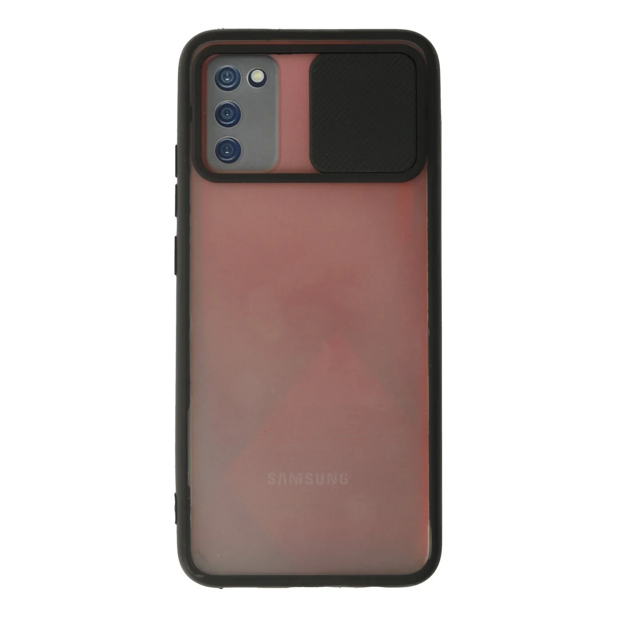 Galaxy A02S Kılıf Palm Buzlu Kamera Sürgülü Silikon - Siyah