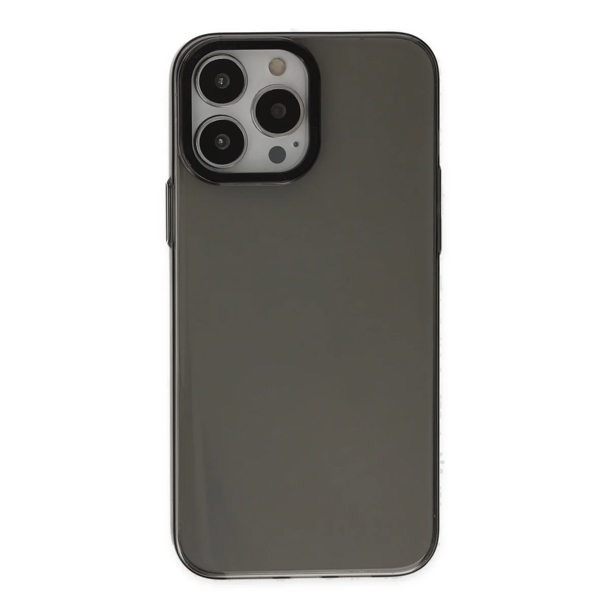 iPhone 14 Pro Kılıf Anka PC Sert Metal Kapak - Siyah