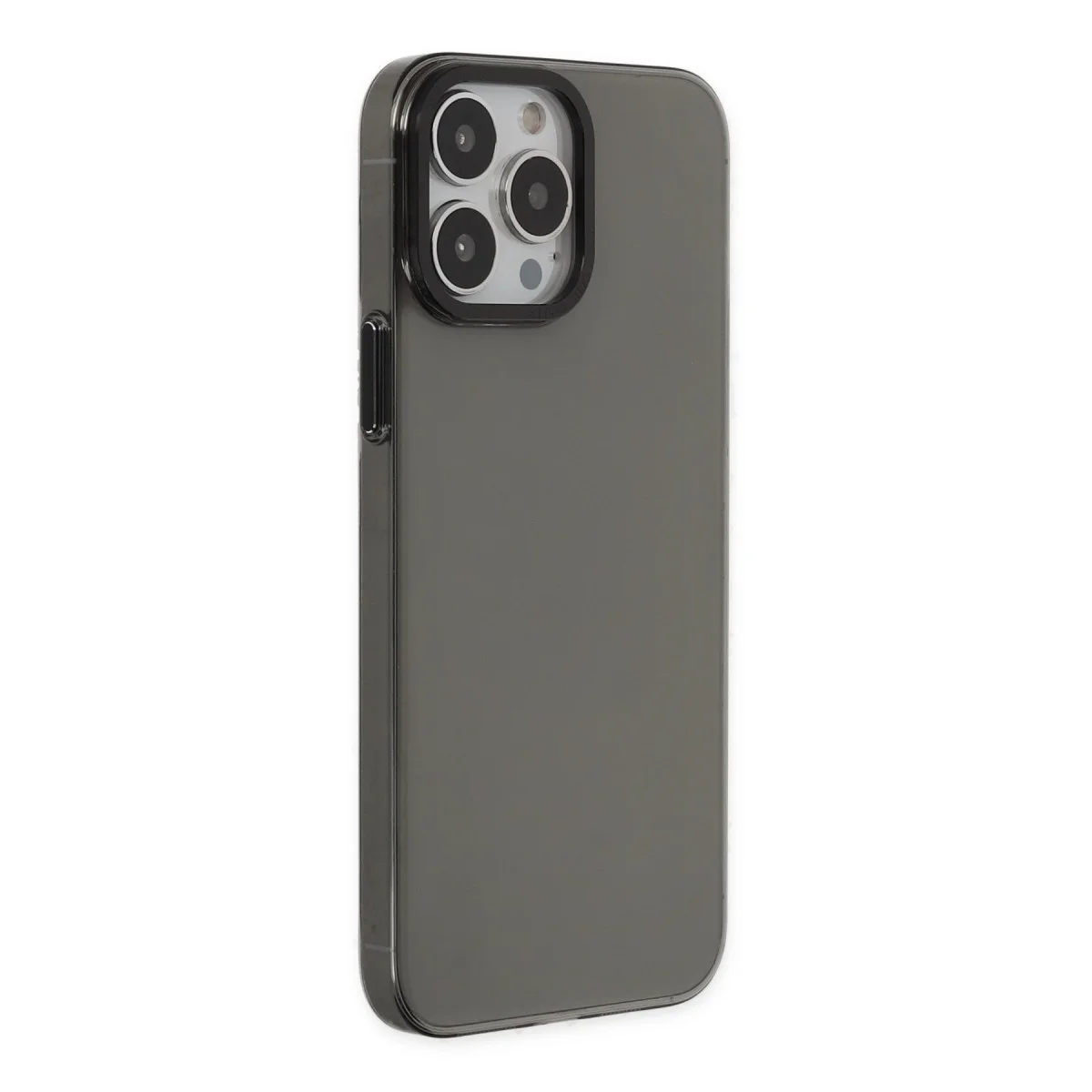 iPhone 14 Pro Kılıf Anka PC Sert Metal Kapak - Siyah