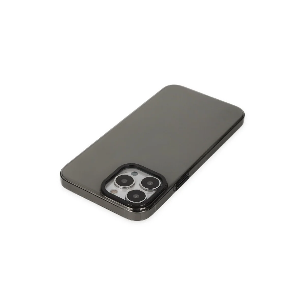 iPhone 14 Pro Kılıf Anka PC Sert Metal Kapak - Siyah